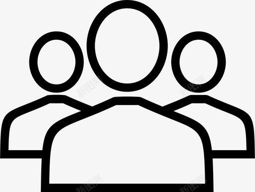 一群人社区团队图标svg_新图网 https://ixintu.com 一群人 团队 用户 社区
