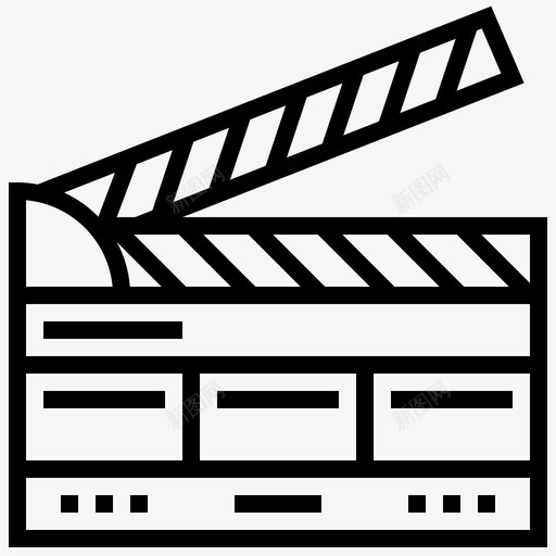 拍板电影院导演图标svg_新图网 https://ixintu.com 多媒体 导演 拍板 电影 电影院 音乐
