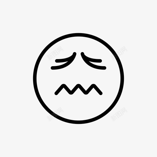 表情情绪担心图标svg_新图网 https://ixintu.com 情绪 担心 表情