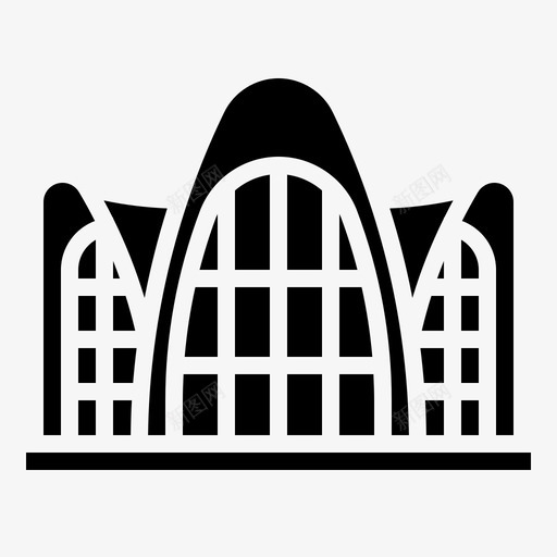 海洋学建筑地标图标svg_新图网 https://ixintu.com 地标 建筑 海洋学 西班牙