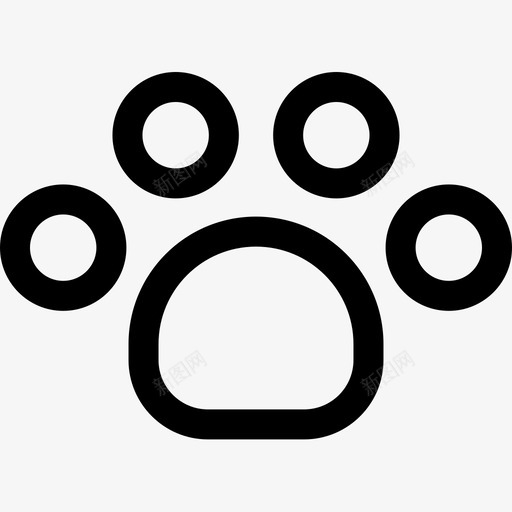 爪子宠物36直系图标svg_新图网 https://ixintu.com 宠物 爪子 直系