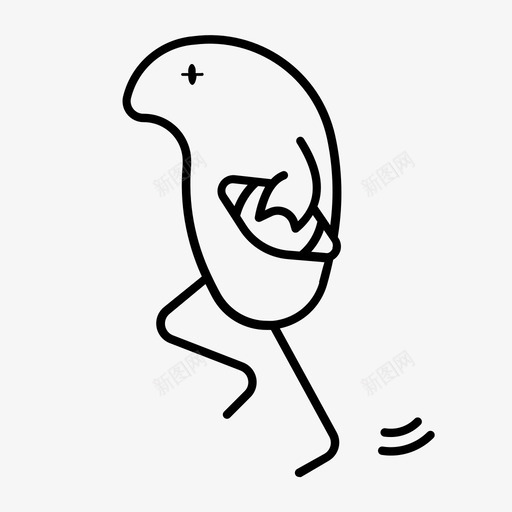橄榄球球类小鸟图标svg_新图网 https://ixintu.com 小鸟 橄榄球 游戏 球类 跑步
