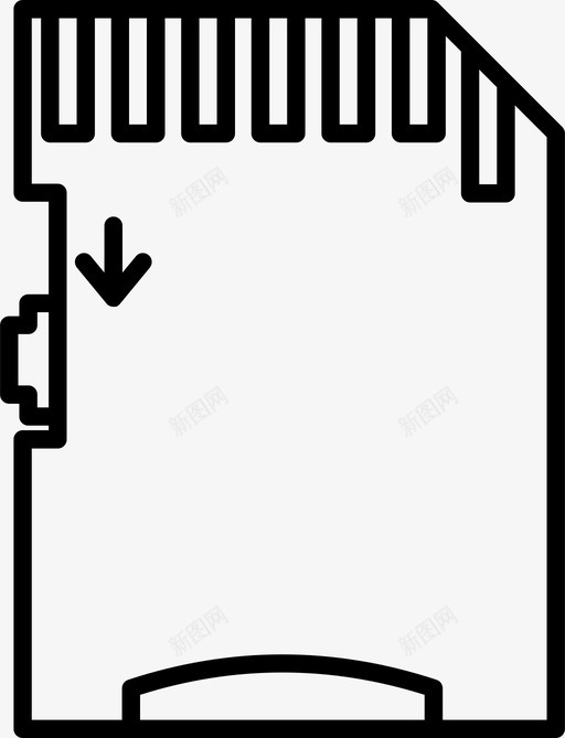 sd卡存储卡电脑图标svg_新图网 https://ixintu.com sd卡 存储卡 电脑