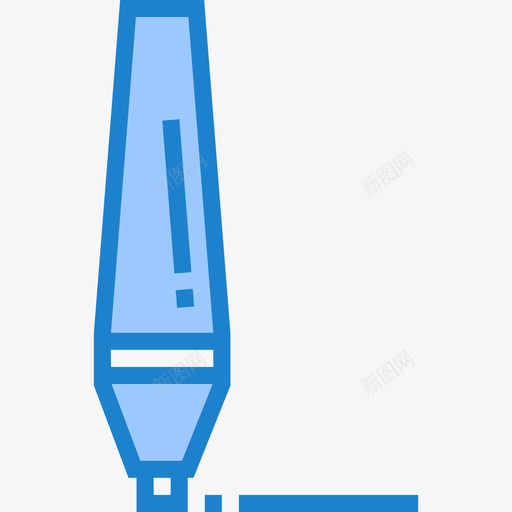 记号笔办公用品6蓝色图标svg_新图网 https://ixintu.com 办公用品 蓝色 记号