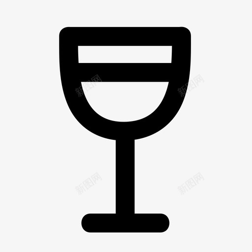 酒杯酒类饮料图标svg_新图网 https://ixintu.com 基本轮廓绘制2 绘制 酒杯 酒类 饮料