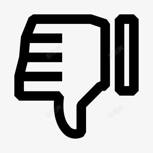 不喜欢不好界面图标svg_新图网 https://ixintu.com 不喜欢 不好 回应 大拇指向下 工具网站线 界面 网站