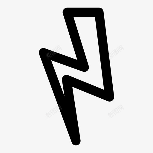 闪电电力雷电图标svg_新图网 https://ixintu.com 电力 闪电 雷电