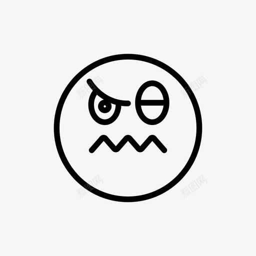 表情生气脸图标svg_新图网 https://ixintu.com 感觉 担心 生气 脸 表情 表情线