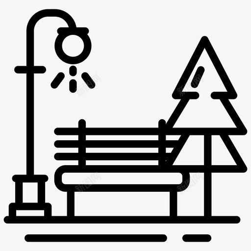公园花园草坪图标svg_新图网 https://ixintu.com 公园 图标 家具 庭院 徒步旅行 户外 探险 线路 花园 草坪 露营