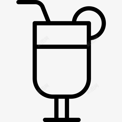 鸡尾酒夏季67直线型图标svg_新图网 https://ixintu.com 夏季 直线 线型 鸡尾酒