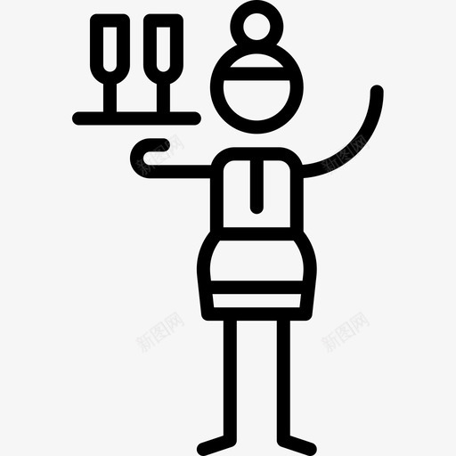 服务员晚上聚会29直系人图标svg_新图网 https://ixintu.com 晚上 服务员 直系 系人 聚会