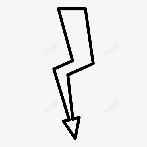 闪电电雷电图标svg_新图网 https://ixintu.com 闪电 雷电