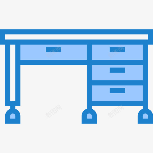 办公桌办公用品6蓝色图标svg_新图网 https://ixintu.com 办公桌 办公用品 蓝色