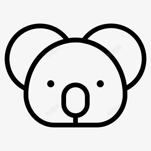 考拉动物动物园图标svg_新图网 https://ixintu.com 动物 动物园 字形 考拉