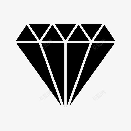 宝石水晶钻石图标svg_新图网 https://ixintu.com 宝石 形状 水晶 石头 钻石