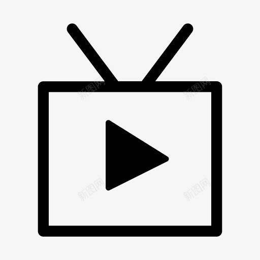 用户播放电视屏幕显示技术图标svg_新图网 https://ixintu.com 屏幕 技术 播放 显示 用户 电视 电视屏