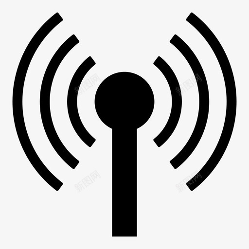 无线广播互联网图标svg_新图网 https://ixintu.com gly heavy ui wifi 互联网 传输 信号 广播 无线