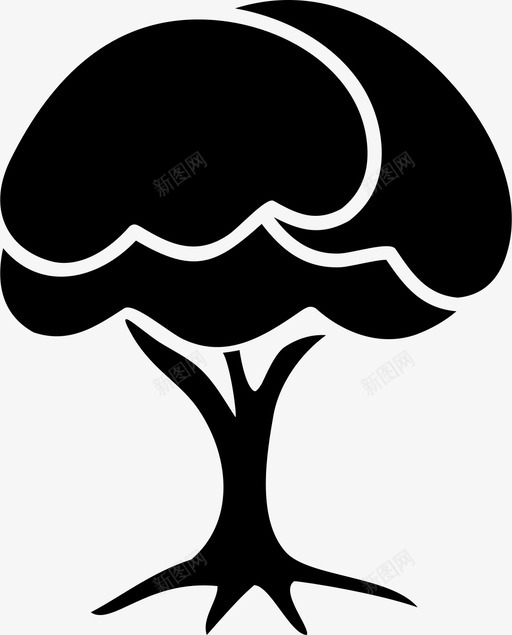 树花园自然图标svg_新图网 https://ixintu.com 木材 树叶 树木 植物 自然 花园