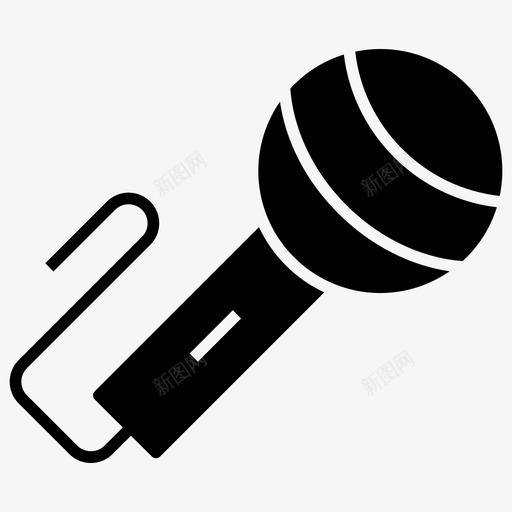 麦克风音频输入设备图标svg_新图网 https://ixintu.com 录音 烟火符号图标 输入设备 音频 麦克风