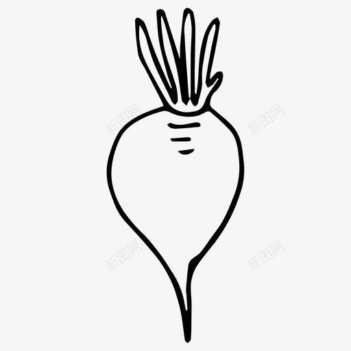 甜菜食物花园图标svg_新图网 https://ixintu.com 甜菜 花园 萝卜 蔬菜 食物