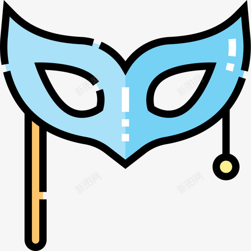 化装舞会和庆典线性颜色图标svg_新图网 https://ixintu.com 化装 庆典 线性 舞会 颜色