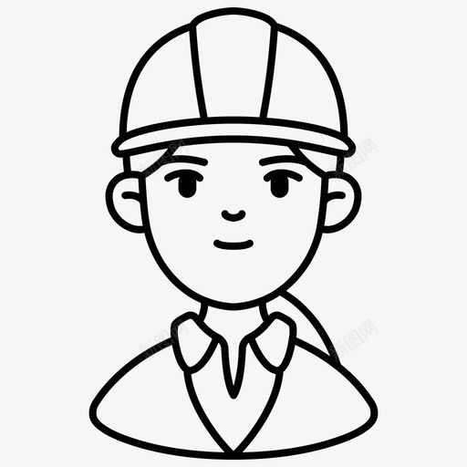 工程师头像女性职业图标svg_新图网 https://ixintu.com 人物 头像 女性 工程师 职业 轮廓