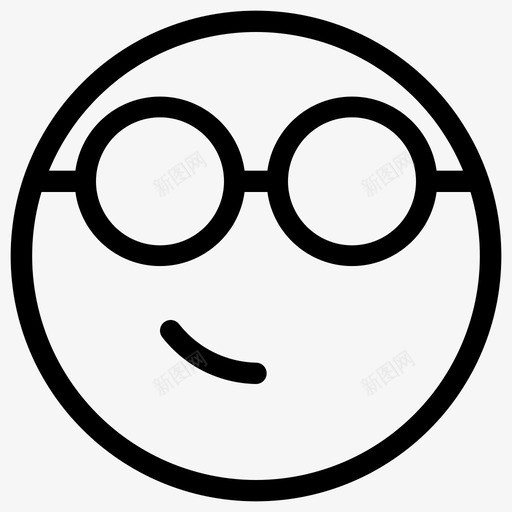 书呆子表情怪胎图标svg_新图网 https://ixintu.com 书呆子 傻笑 怪胎 眼镜 表情