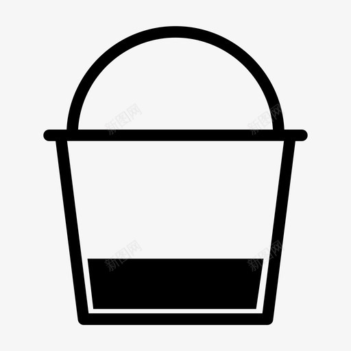 铲斗捞筒桶图标svg_新图网 https://ixintu.com 工具 捞筒 结构 铲斗