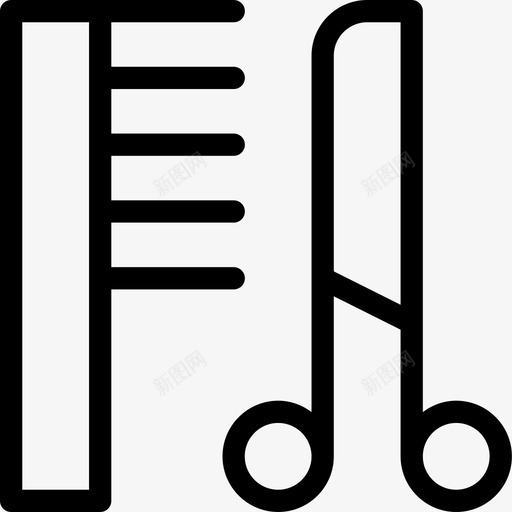 梳子理发店直系图标svg_新图网 https://ixintu.com 梳子 理发店 直系