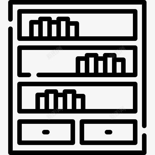 货架家具30线性图标svg_新图网 https://ixintu.com 家具 线性 货架