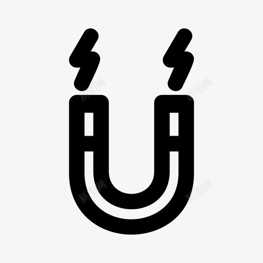 磁铁电磁马蹄形磁铁图标svg_新图网 https://ixintu.com 电源 电磁 磁铁 金属 马蹄形
