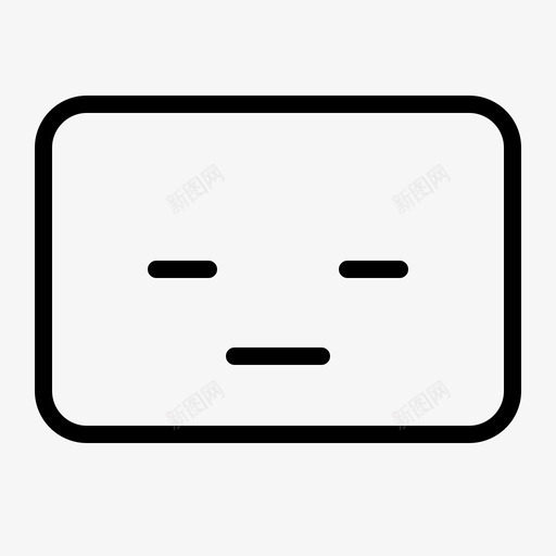 无表情表情脸图标svg_新图网 https://ixintu.com 无表情 脸 表情 贴纸 轮廓表情