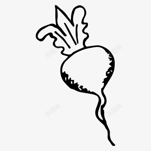 甜菜食物花园图标svg_新图网 https://ixintu.com 甜菜 花园 萝卜 蔬菜 食物