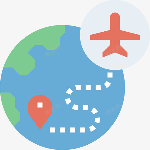 飞机休闲旅游6平图标svg_新图网 https://ixintu.com 休闲旅游6 平 飞机