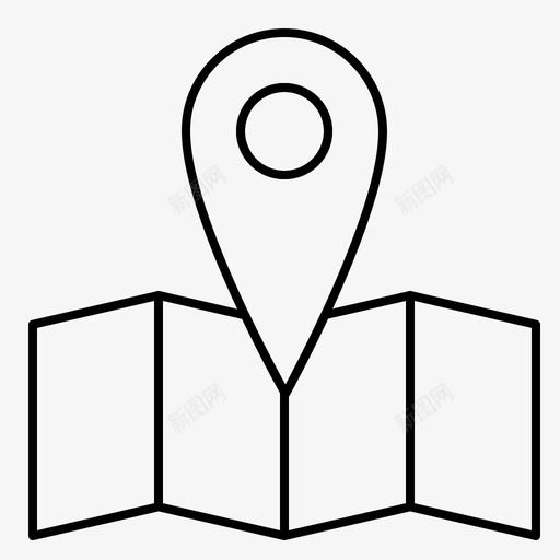 位置旅程地图图标svg_新图网 https://ixintu.com 位置 元素 地图 城市设计 旅程