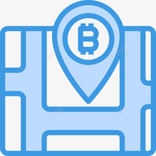 地图加密货币和比特币5蓝色图标svg_新图网 https://ixintu.com 加密 地图 比特 蓝色 货币