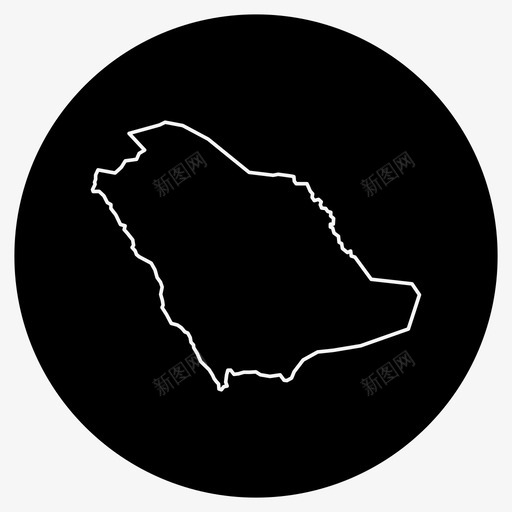 沙特阿拉伯地图中东里亚德图标svg_新图网 https://ixintu.com 中东 亚德 地图 沙特阿拉伯