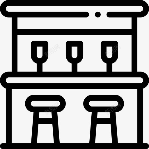 酒吧74号餐厅线性图标svg_新图网 https://ixintu.com 74号餐厅 线性 酒吧