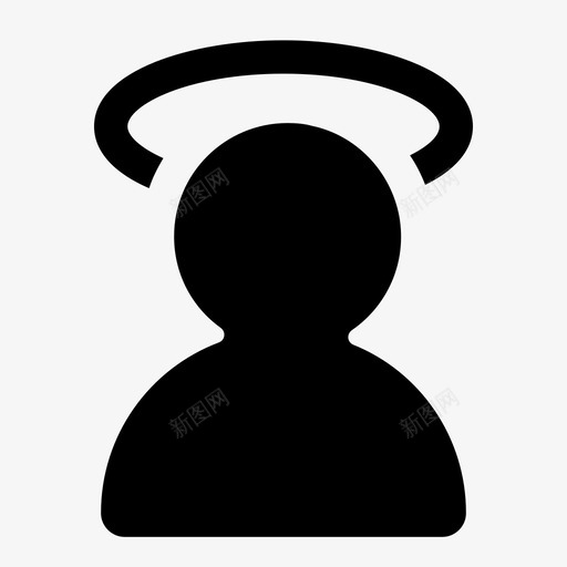 天使光环无辜图标svg_新图网 https://ixintu.com 人们 光环 可爱 善良 天使 无辜