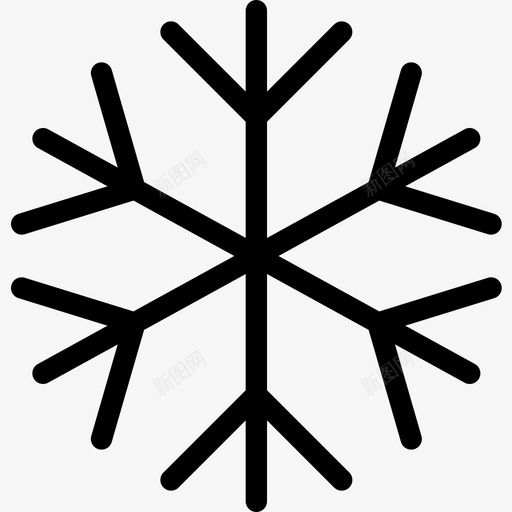 雪花冬季30线性颜色图标svg_新图网 https://ixintu.com 冬季 线性 雪花 颜色