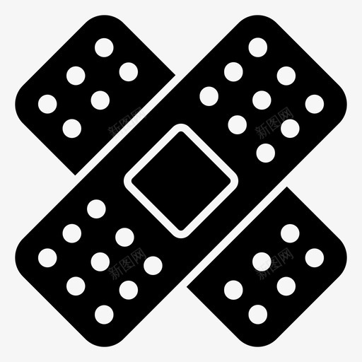 绷带贴片皮肤图标svg_新图网 https://ixintu.com 健康 医学 治疗 皮肤 绷带 贴片
