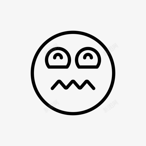 表情喜怒无常紧张图标svg_新图网 https://ixintu.com 喜怒无常 担心 紧张 表情