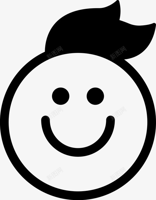 微笑情感脸图标svg_新图网 https://ixintu.com 微笑 快乐 情感