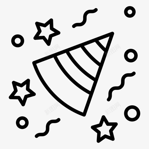 庆祝聚会聚会帽子图标svg_新图网 https://ixintu.com 帽子 庆祝 聚会