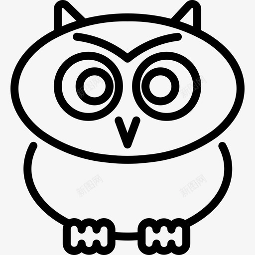 猫头鹰动物鸟图标svg_新图网 https://ixintu.com 万圣节 动物 夜 猫头鹰 野生动物 鸟