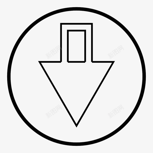 箭头方向向下图标svg_新图网 https://ixintu.com 下载 向下 方向 箭头