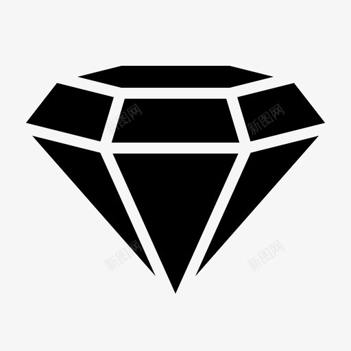 钻石豪华宝石图标svg_新图网 https://ixintu.com 元素 商务 奢侈品 宝石 珠宝 豪华 钻石