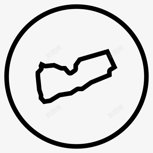 也门地图阿拉伯国家图标svg_新图网 https://ixintu.com 中东 也门 国家 地图 阿拉伯