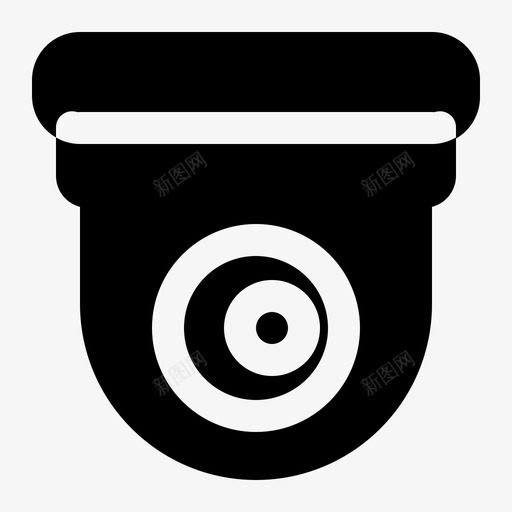 闭路电视计算机硬件图标svg_新图网 https://ixintu.com 安全摄像头 硬件 硬件标志 网络摄像头 视频 计算机 闭路电视