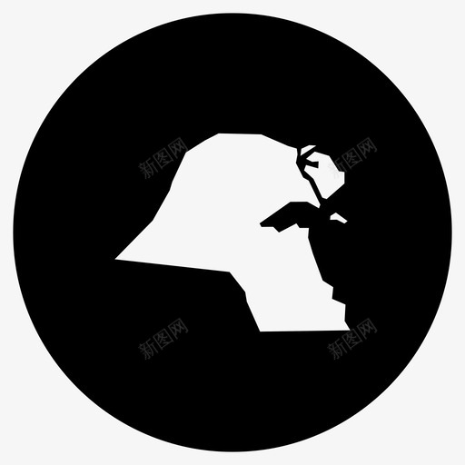 科威特地图阿拉伯海湾图标svg_新图网 https://ixintu.com 中东 地图 海湾 科威特 阿拉伯